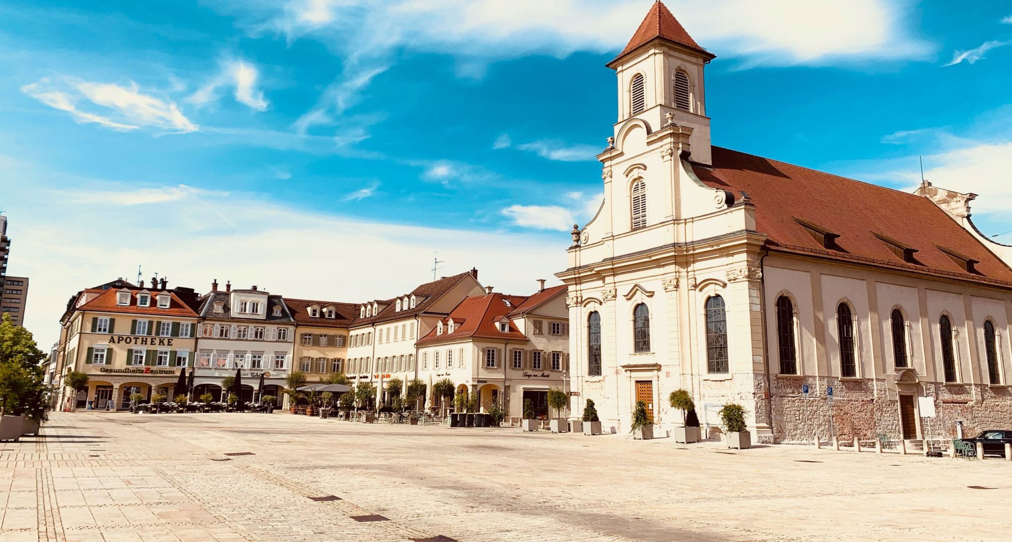 Ludwigsburg in heißen Zeiten - Bild vom Marktplatz