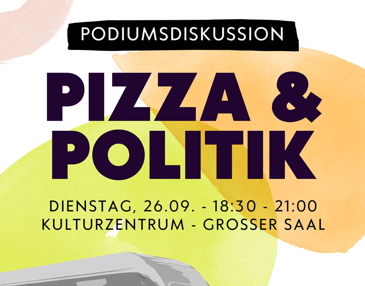 Flyer Pizza und Politik